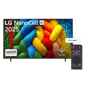 טלוויזיה חכמה 65" LG NANOCELL אל ג`י דגם 65NANO80A6A מתצוגה
